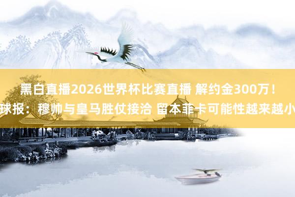 黑白直播2026世界杯比赛直播 解约金300万！球报：穆帅与