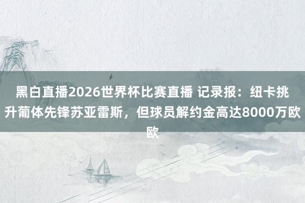 黑白直播2026世界杯比赛直播 记录报：纽卡挑升葡体先锋苏亚雷斯，但球员解约金高达8000万欧
