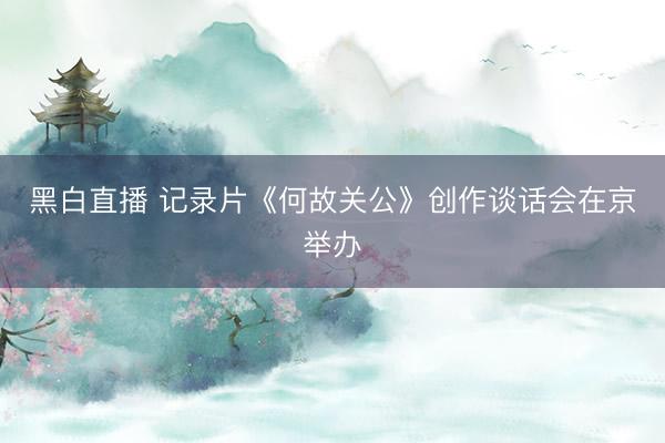 黑白直播 记录片《何故关公》创作谈话会在京举办