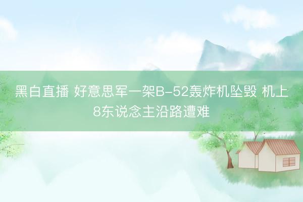 黑白直播 好意思军一架B-52轰炸机坠毁 机上8东说念主沿路遭难
