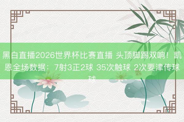 黑白直播2026世界杯比赛直播 头顶脚踢双响!凯恩全场数据:7射3正2球 35次触球 2次要津传球